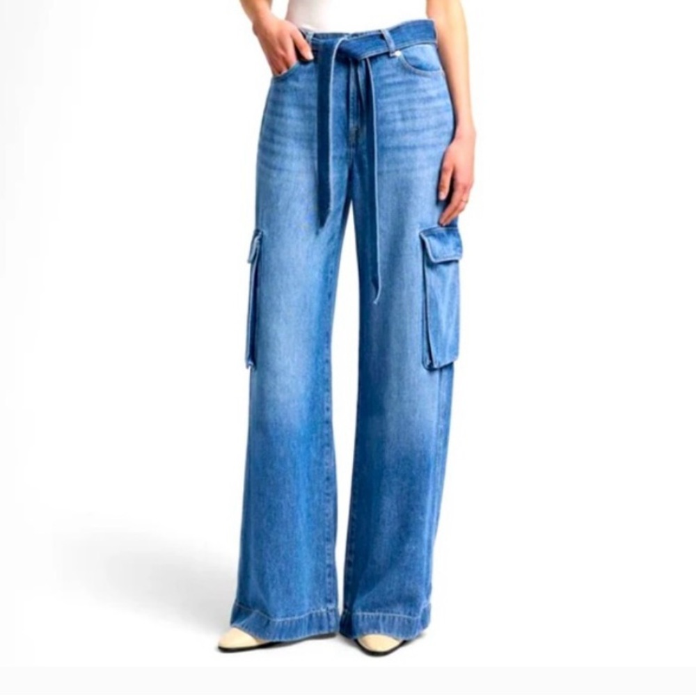 Women's Blue Wide-Leg Jeans